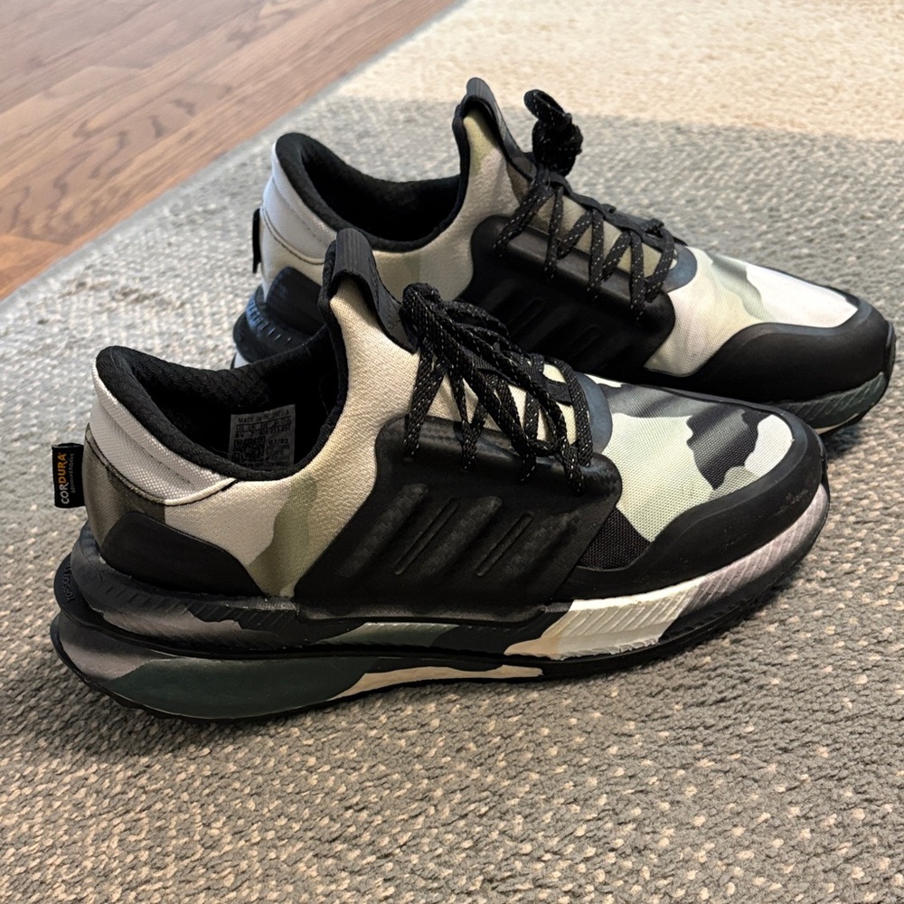 adidas Women’s Camo Black and Green Athletic Sneakers